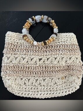 Capelli Straworld Inc. Crocheted Basket Purse